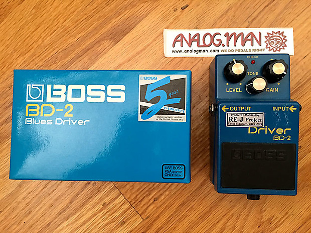 Boss BD-2 Blues Driver (with Analogman Super RE-J Mod)