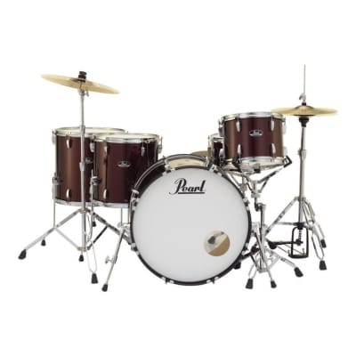 Pearl Roadshow 5pc Drum Set w/Hardware & Cymbals Wine Red RS525WFC/C91 image 3
