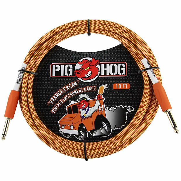 Pig Hog PCH10CC Vintage Series 1/4" TS Straight Instrument/Guitar Cable image 1