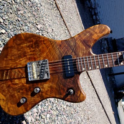 Rukavina English Walnut J Model 25" Offset Guitar image 13