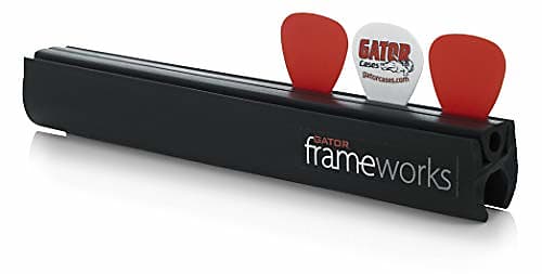 Gator Frameworks Guitar Pick Holder with Microphone Stand Attachment; Holds up to 12 Picks and Slide (GFW-GTR-PICKCLIP) image 1