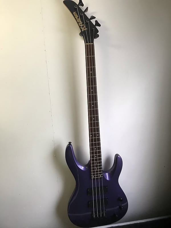 Kramer Striker PURPLE Bass Reverse Headstock MIK