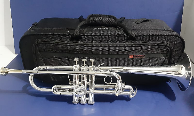 Getzen ETERNA C PRO Trumpet ,Silver Plated, New Protec Case | Reverb