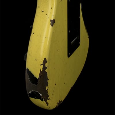 Fender Custom Shop Empire 67 Super Stratocaster Heavy Relic - Graffiti Yellow over Black #12017 image 9
