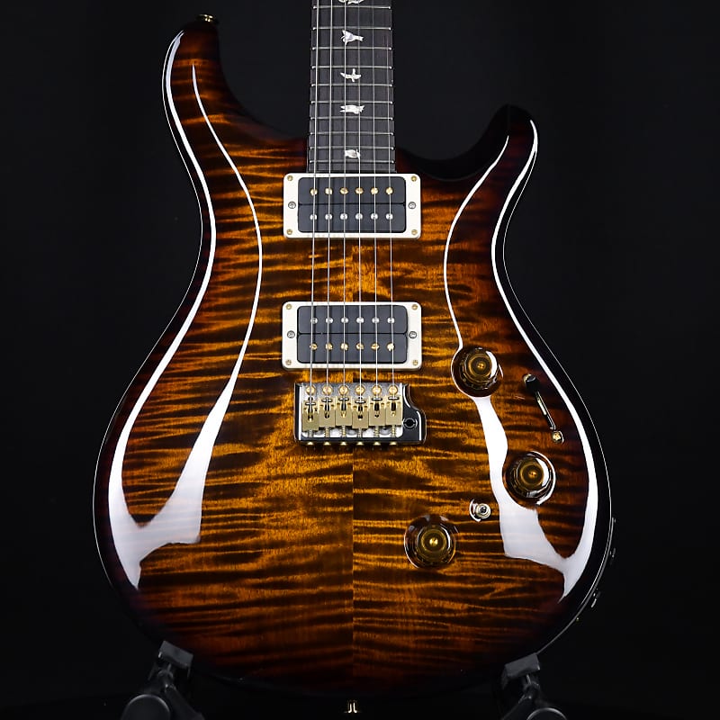 PRS Custom 24 Piezo 10 Top P24 Black Gold 2024 (0378690) | Reverb