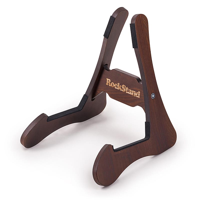 RockStand Wood A-Frame Stand - for Acoustic Guitar & Bass - Natural Finish