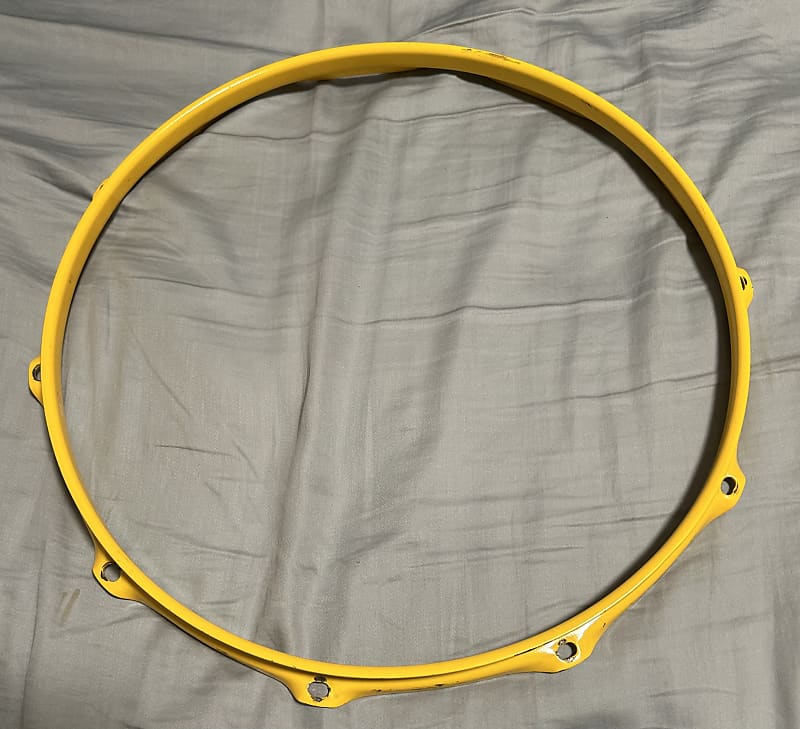 14” ten lug snare/tom steel hoop-Yellow image 1