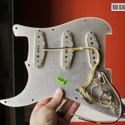 Fender Custom Shop Hand Wound ‘64 Gray Bobbin GT11 Vintage Single Coil Pickups -  Loaded Pickguard image 7