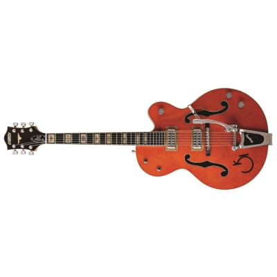 Gretsch G6120RHH Reverend Horton Heat Signature Hollow Body with Bigsby 6-String Right-Handed Electric Guitar (Orange Stain Lacquer) image 2