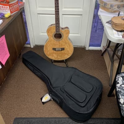 Johnson Acoustic Electric 4 string bass w/ Gig Bag JB-24NA for sale