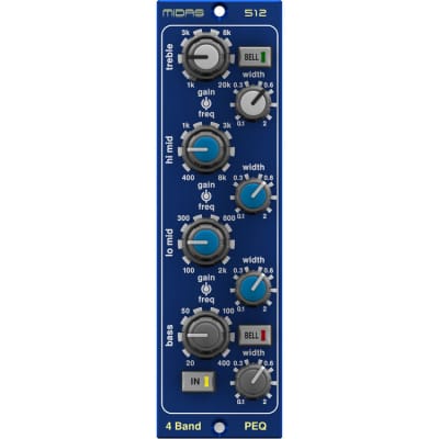 Midas 512 V2パラメトリックイコライザー 4バンド MIDAS ( マイダス ) PARAMETRIC EQUALISER 512 V2