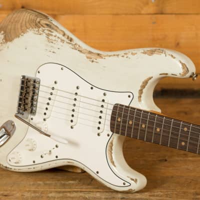Fender Custom Shop '60 Strat Heavy Relic Rosewood Olympic White image 5