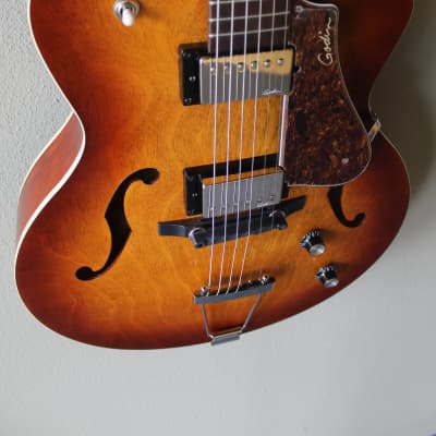 Brand New Godin 5th Avenue CW Kingpin II Hollowbody Electric Guitar - Cognac Burst image 4