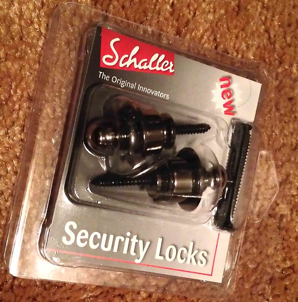 Schaller 449 Strap Locks Ruthenium (Cosmo Black) Finish Reverb
