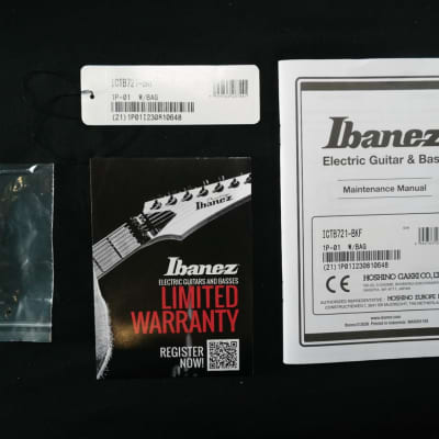 Ibanez ICTB721BKF Iceman Iron Label 7str Electric Guitar w/Bag - Black Flat 648 image 10