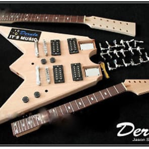 DIY Mahogany BoltOn Double Neck 6 12 String Electric Guitar Reverb