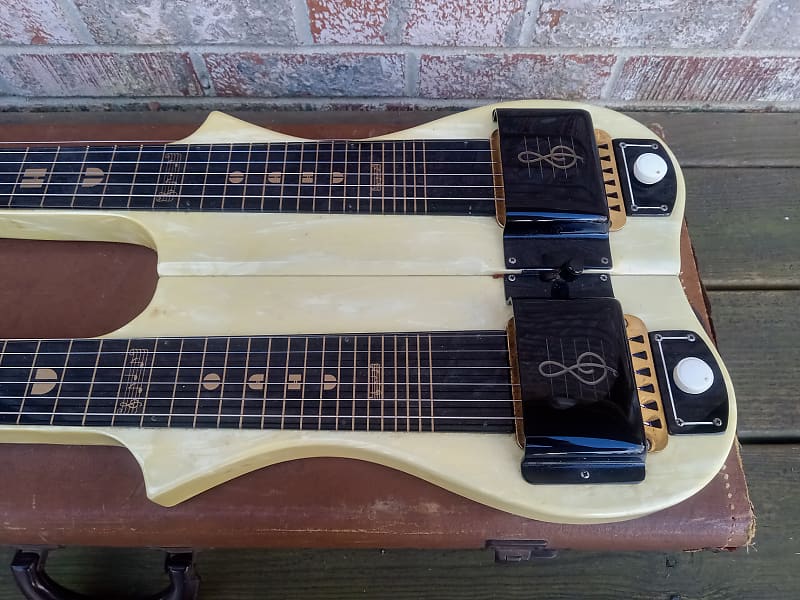 Vintage 1950 Oahu Iolana Double Neck Six String Lap Steel Reverb