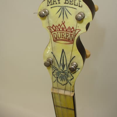 Vintage 20's May Bell Queen 4-String Tenor Banjo w/ Case image 11
