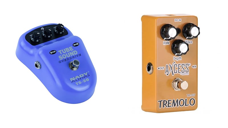 Nady TS-30 Tube Sound Overdrive and Axcess Tremolo 2 pedal combo image 1