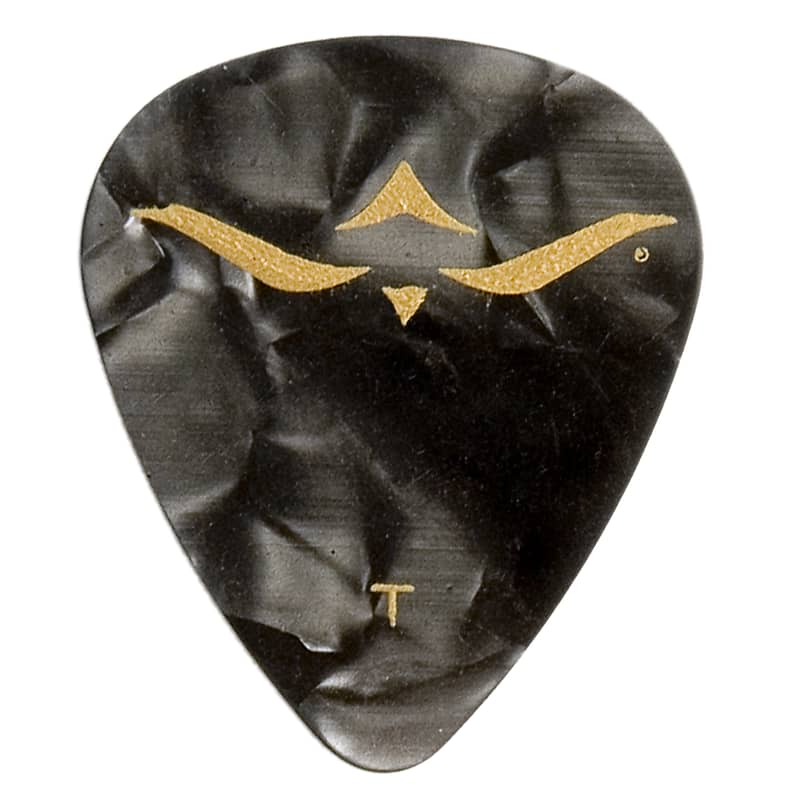 Paul Reed Smith PRS Black Pearloid Celluloid Guitar Picks (12 Pack) – Thin