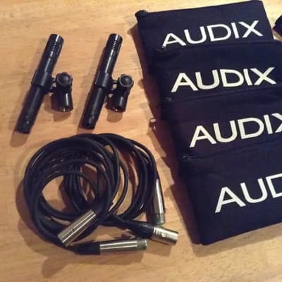Audix 4 Piece Professional Grade Condenser Mic's Bundle Lot with Mic Cables & Bags image 5