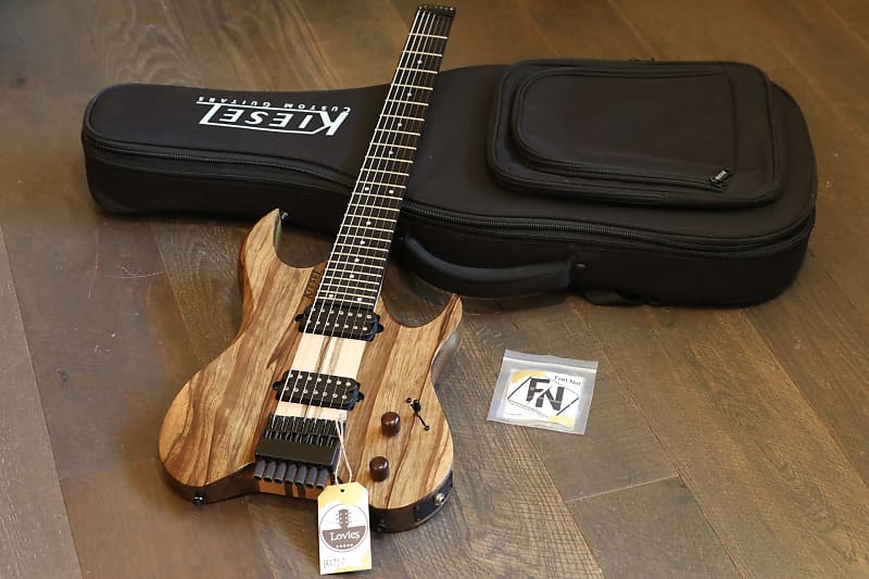 Shredder! Kiesel USA V7 Vader Headless 7-String Electric Guitar Natural  Walnut + OGB