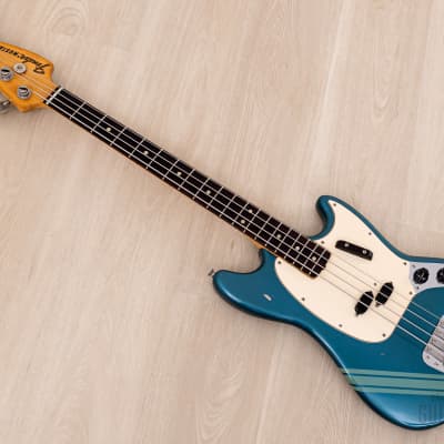 1973 Fender Mustang Bass Competition Burgundy Vintage Short Scale Bass w/ Case image 12