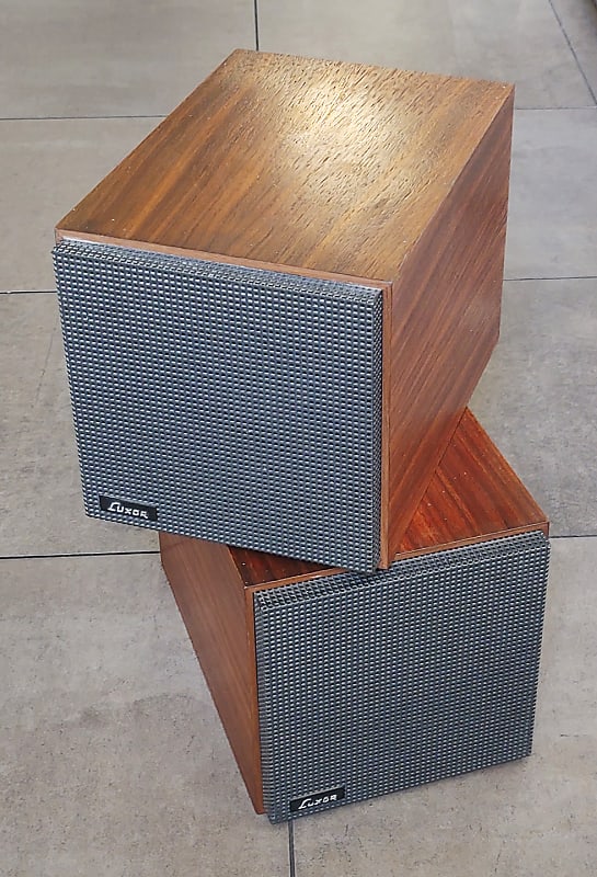 Vintage Luxor 6521 Series 1 Small Bookshelf Speakers Reverb