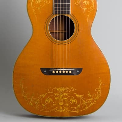 Washburn  Model 5238 Deluxe Flat Top Acoustic Guitar (1930), ser. #1803, black tolex hard shell case. image 3
