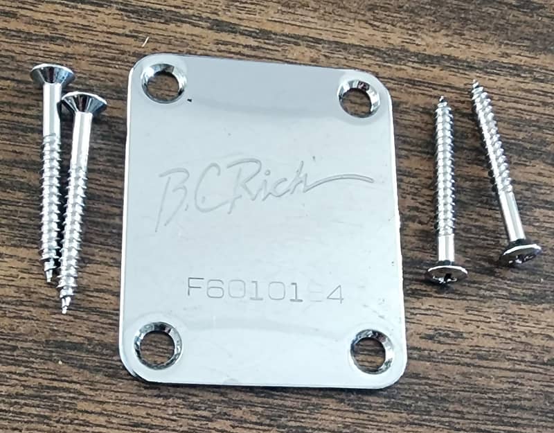 Bc Rich Vintage Guitar Bass Neck Plate With Serial Number 