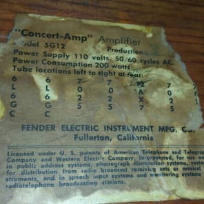 Fender Concert Amp 1964 Blackface / Black Tolex image 3