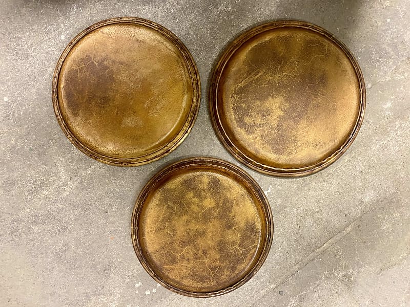 Manito Percussion PreMounted FatCat Conga Heads Matched Set 2024 - Amber image 1