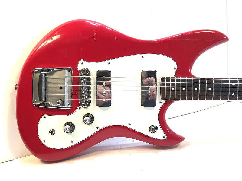 Yamaha 2 pickup modified electric guitar SG-2 1966 Hot rod red image 1