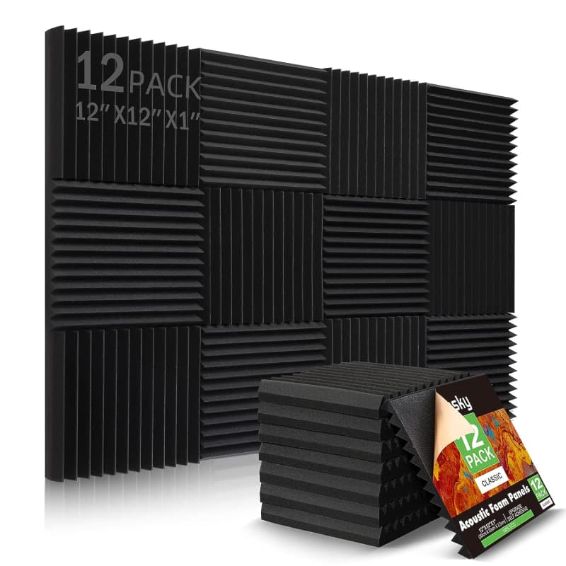 52 Pack Acoustic Panels 1 X 12 X 12 Inches - Acoustic Foam - Studio Foam  Wedges - High Density Panels - Soundproof Wedges - Charcoal : :  Musical Instruments