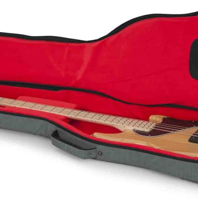 Gator Cases GT-BASS-GRY Transit Series Bass Guitar Gig Bag with Light Grey Exterior image 4