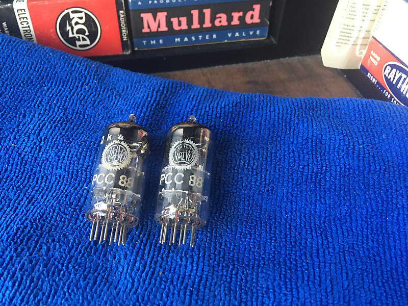 2 Valvo Dgetter 7DJ8 Rare! Linear 6DJ8 Warm Tone Flat Reverb