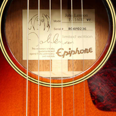 Epiphone EJ-160E VS John Lennon Signature Acoustic / Electric Nice! + HSC f0236 image 12