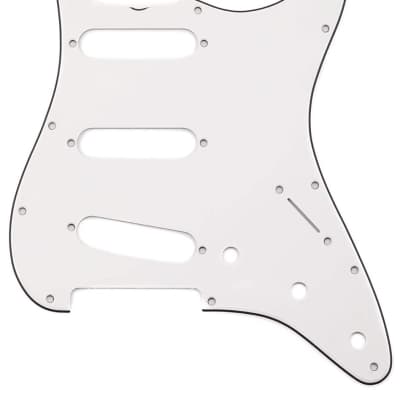 Genuine Fender '65 Strat Pickguard w/Truss Rod Notch 11-Hole 3-Ply - Eggshell