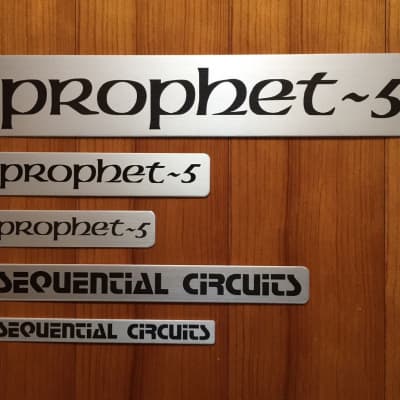 Replacement nameplate set (#2,#3,#4 & #5) for Sequential Circuits "Prophet-5" Rev. 3 image 1