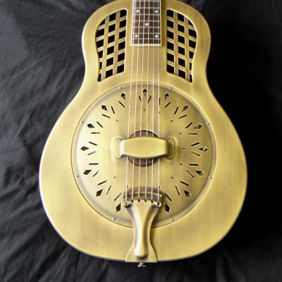 Duolian Resonator Guitar - Antique Brass Body image 5