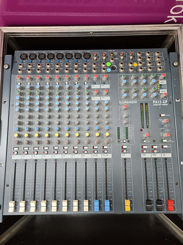 Allen & Heath PA12CP Powered Analogue Mixer With Flight Case Reverb
