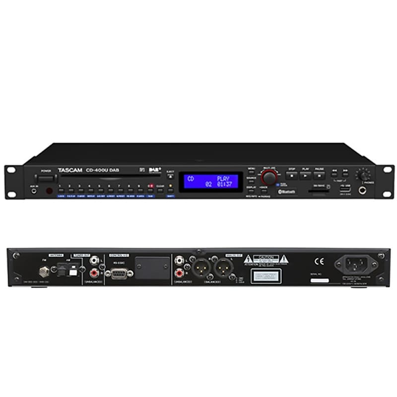 TASCAM CD-400U Rackmount CD/SD/USB/Bluetooth/AM-FM Digital Player / Recorder