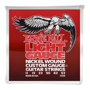 Ernie Ball 2208 Light Nickel Wound Electric Guitar Strings w/ Wound G (11-52)