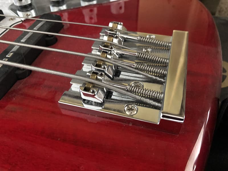 Hipshot Kickass 4 String Bass Bridge Chrome Reverb