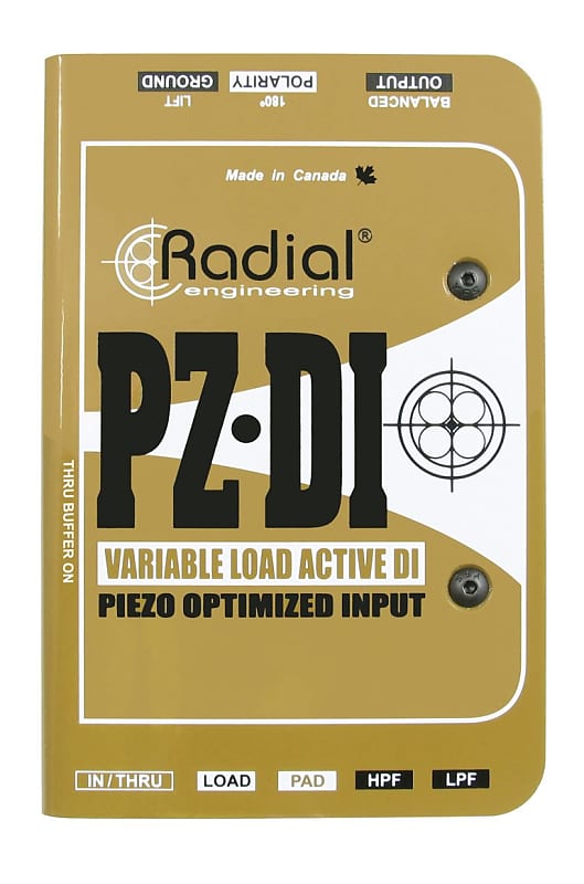 Radial PZDI 1-Channel Passive Piezo-Optimized Direct Box Instrument DI with Adjustable Load image 1