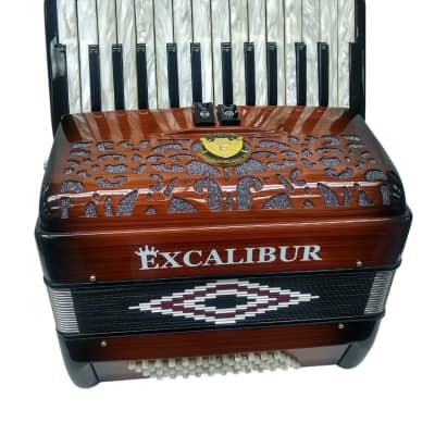 Excalibur Super Classic PSI Series Walnut 60 Bass Piano Accordion image 4