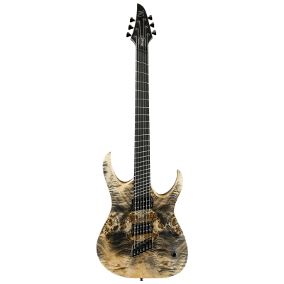 ギター Mayones Duvell 6 Elite Mayones Duvell Elite 6 Flamed Maple 4A/Black Limba Black
