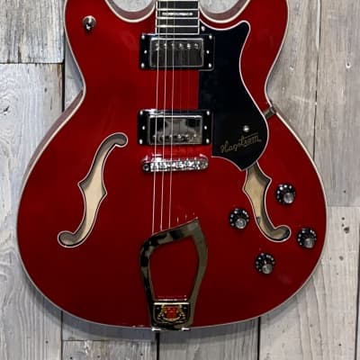 2021 Hagstrom Viking Wild Cherry Transparent Electric Semi Hollowbody, Help Support Small Business ! image 2