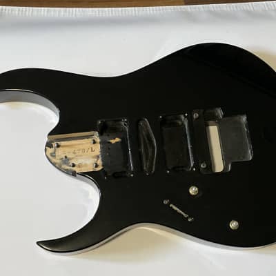 1998-99 Japan Fujigen Ibanez RG470 Black Left Handed Lefty Guitar Body Floyd Ready image 1