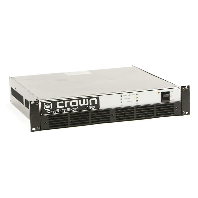 Crown Com-Tech 410 Stereo Power Supply Amplifier 240w 4 ohm Solid State Amp  2 Channel Pro Audio Monitor Com Tech for Speakers Studio Live Rack Mount